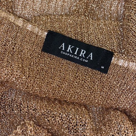 Nude/tan Akira sparkly top size medium - Picture 3 of 3